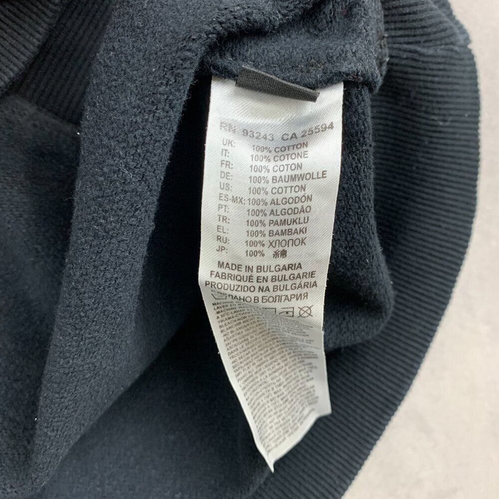 Diesel Mens Sweater Medium Oversized Black S-Samy Felpa Crewneck Peel Logo - Picture 9 of 10